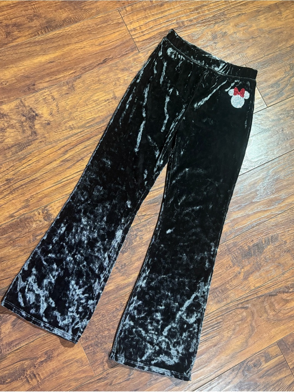 Disney Jumping Beans girls size 7 Minnie Mouse pull on velour flares